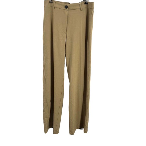 Bershka Womens‎ Tan Trouser Wide Leg Size 10 New - Picture 1 of 7